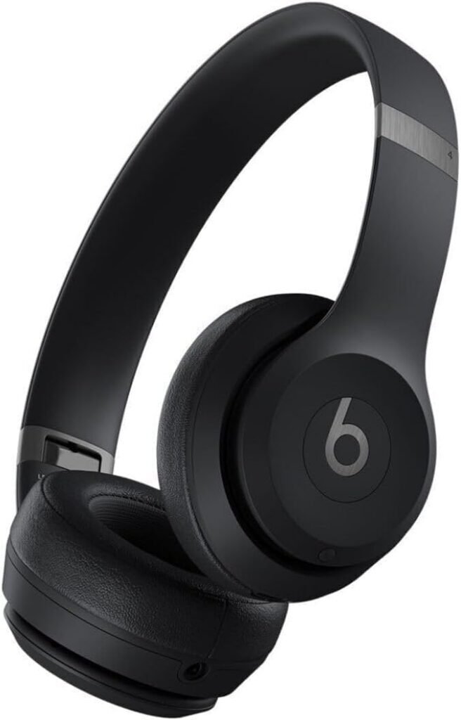 Beats Solo 4 – Wireless Bluetooth On-Ear Headphones, Apple & Android Compatible, Up to 50 Hours of Battery Life – Matte Black