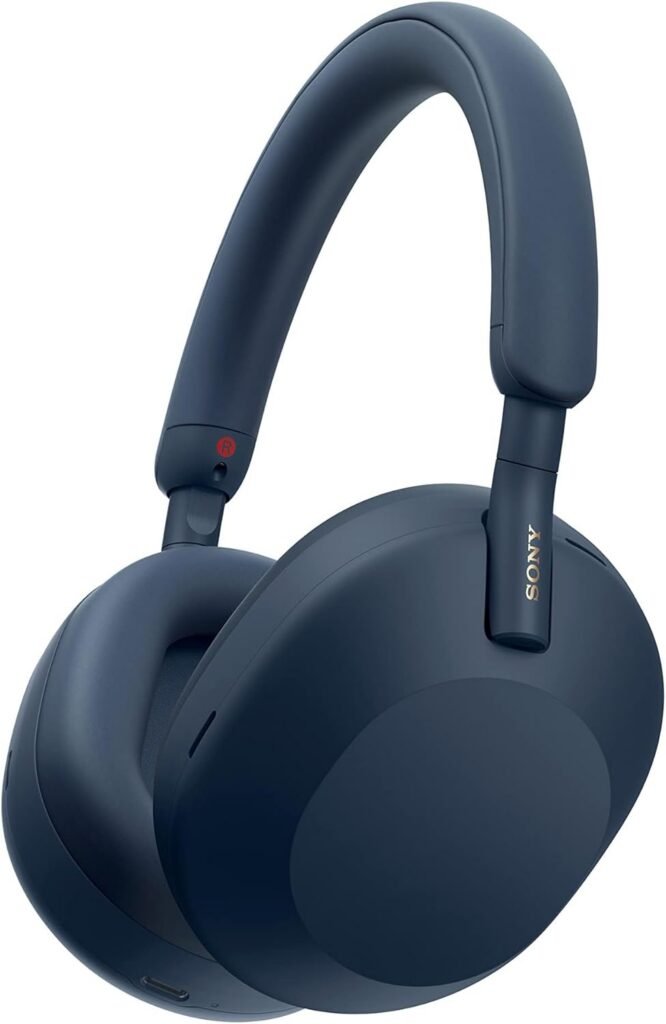 Sony WH-1000XM5 Premium Noise Canceling Headphones, Auto NC Optimizer, 30-Hour Battery, Alexa Voice Control, Midnight Blue