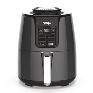 Ninja | Air Fryer | 4 QT Capacity | 4-in1 Roast, Crisp, Roast, Reheats, & Dehydrates | Dishwasher Safe Parts | Includes 20 Easy & Healthy Recipes | Compact | Grey | AF101