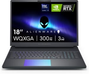 Alienware 18 Area-51 Gaming Laptop AA18250-18.0″ WQXGA 300Hz 3ms Display, Intel Core Ultra 9 275HX, NVIDIA GeForce RTX 5080 Graphics, 32GB 2x16GB DDR5, 2TB NVMe M.2 PCIe Gen5 SSD, 2MP FHD IR Camera
