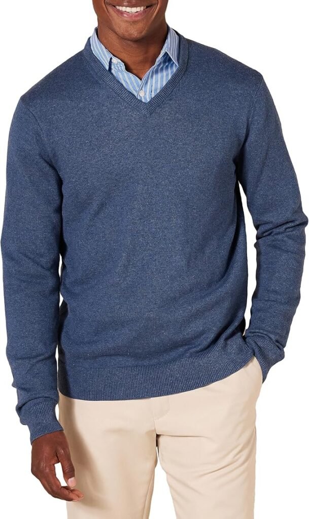 Amazon Essentials Men’s V-Neck Pullover Sweater (Available in Big & Tall)