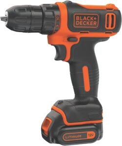 DAZBLACK+DECKER 12V MAX Cordless Drill/Driver, Battery and Charger Included (BDCDD12C)