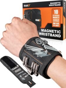 RAK Magnetic Wristband Gifts for Men – Premium Tool Belt for Holding Screws Nails with Powerful Magnets, Cool Gadgets Stocking Stuffers for Men, Holiday for Dad, Husband, Grandpa, Him