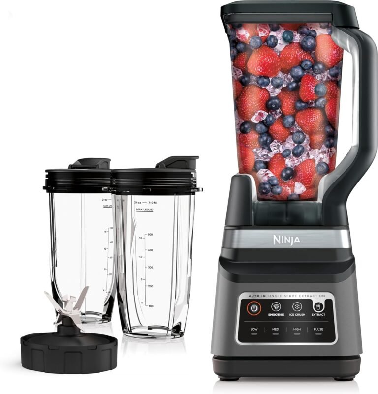 Ninja BN751 Professional Plus DUO Blender, 1400 Peak Watts, 3 Auto-IQ Programs for Smoothies, Frozen Drinks & Nutrient Extractions, 72-oz. Total Crushing Pitcher & (2) 24 oz. To-Go Cups, Black