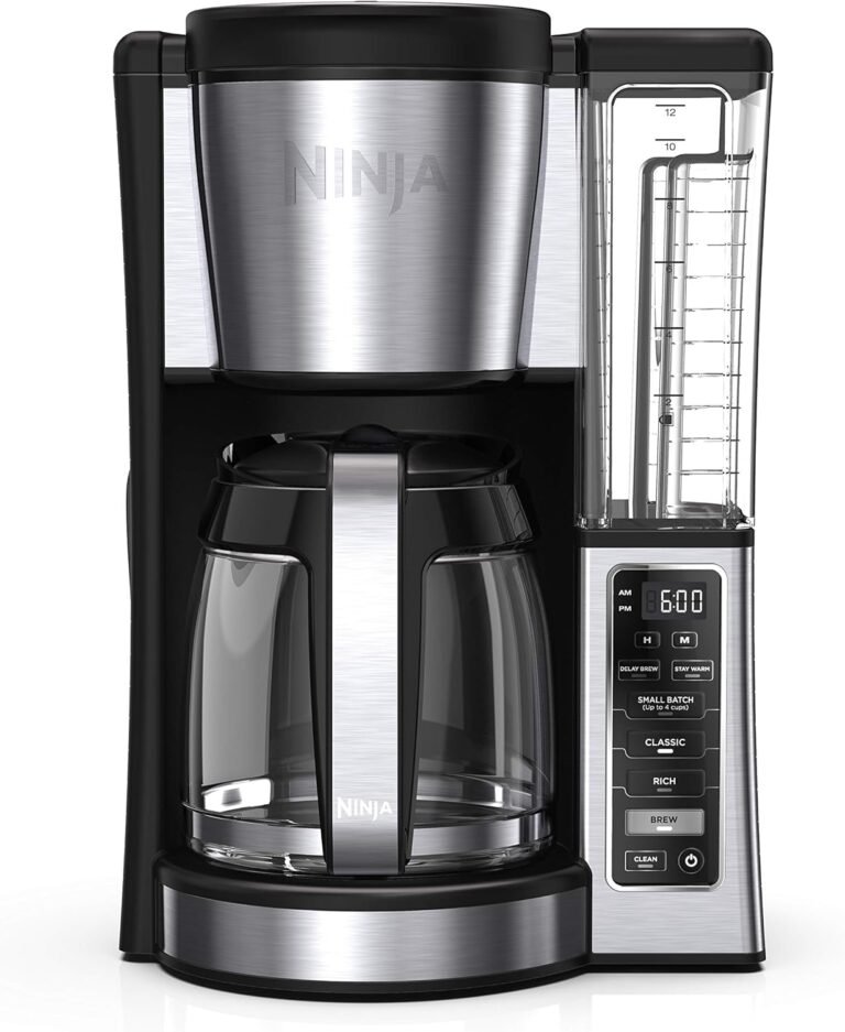 Ninja 12-Cup Programmable Coffee Brewer, 2 Brew Styles, Adjustable Warm Plate, 60oz Water Reservoir, Delay Brew - Black/Stainless Steel | 12-Cup, 60oz Water Reservoir, Black/Stainless Steel