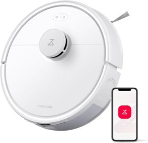 roborock Q7 L5 Robot Vacuum and Mop Combo, 8,000Pa Suction, Upgraded from Q5 Pro, Dual Anti-Tangle System, LiDAR Navigation, No-Go Zones, Self-Charging Robotic Vacuum Cleaner, White