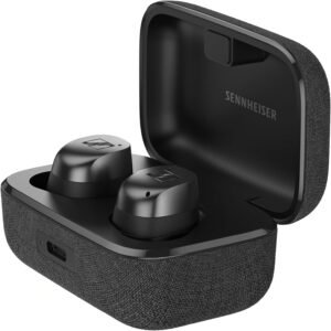 Sennheiser Momentum True Wireless 4 Smart Earbuds with Bluetooth 5.4, Crystal-Clear Sound, Comfortable Design, 30-Hour Battery Life, Adaptive ANC, LE Audio and Auracast – Black Graphite