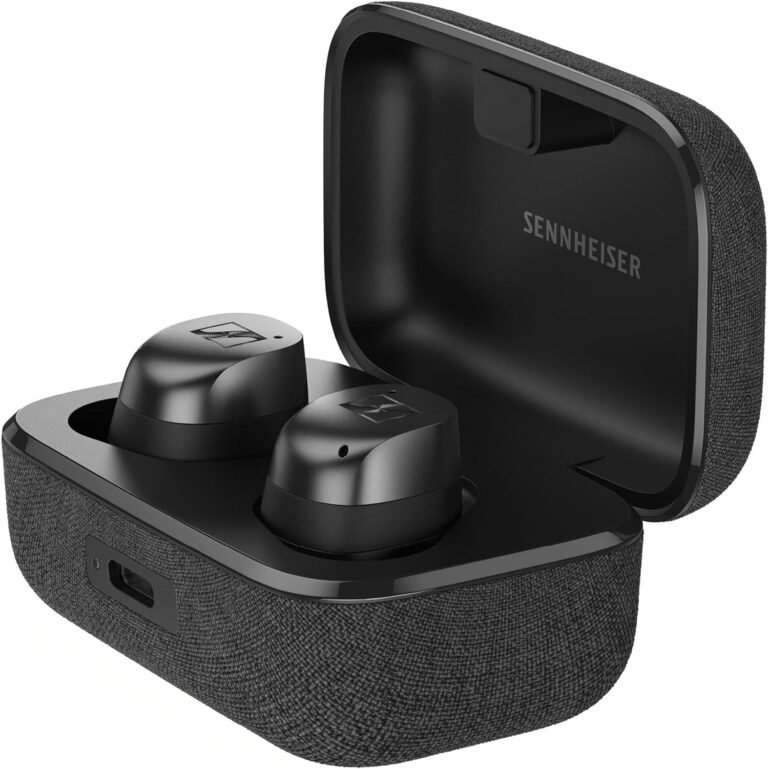Sennheiser Momentum True Wireless 4 Smart Earbuds with Bluetooth 5.4, Crystal-Clear Sound, Comfortable Design, 30-Hour Battery Life, Adaptive ANC, LE Audio and Auracast – Black Graphite