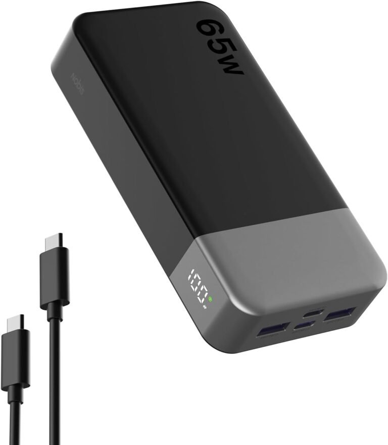NOBIS 20000mAh 65W Portable Charger with Digital Display