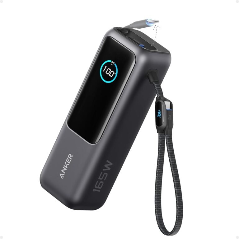 Anker 25,000mAh Laptop Power Bank with Triple 100W USB-C and Built-in Cables